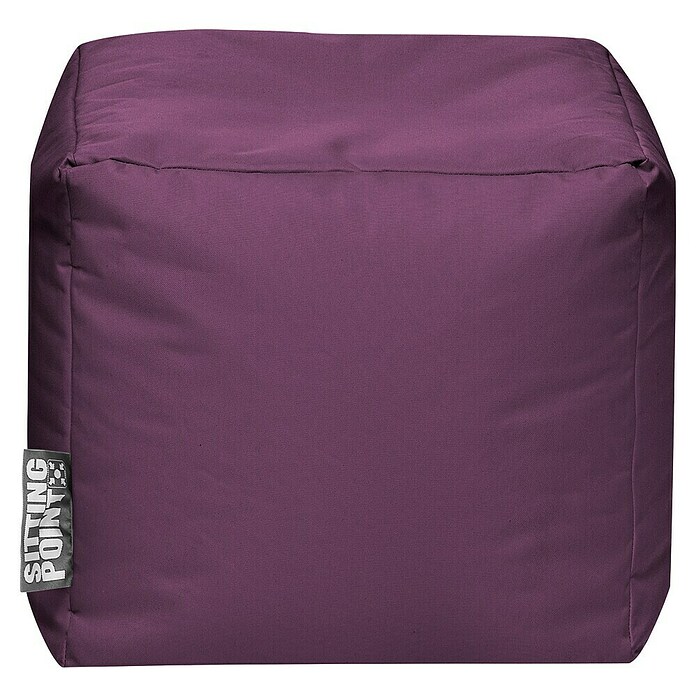 Sitting Point Sitzhocker Cube Scuba (40 x 40 x 40 cm, Aubergine, 100 % Polyester) | BAUHAUS