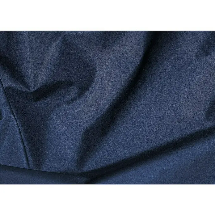 Sitting Point Sitzsack Twist Scuba - 90 x 70 x 80 cm, Jeansblau, 100 % Polyester - Nahaufnahme von marineblauem Stoff mit subtiler Textur und eleganten Falten, ideal für hochwertige Bekleidung und anspruchsvolle Designs.
