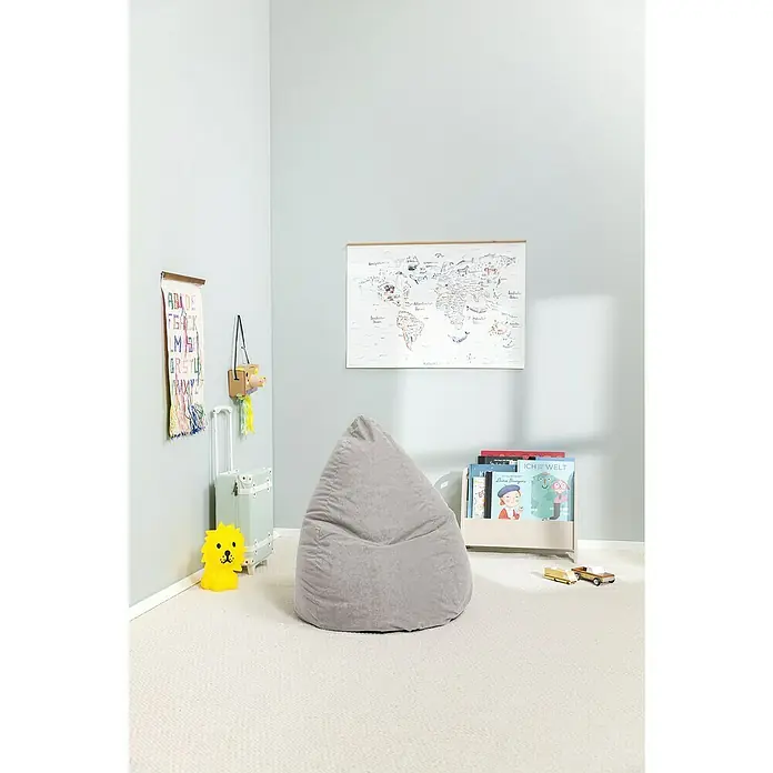 Sitting Point Sitzsack Beanbag Easy - L, Grau, 100 % Polyester - Ein grauer Sitzsack, ein Kinderzimmer-Accessoire, bietet Komfort und Stil. Er ist perfekt zum Entspannen und Lesen in jedem Raum.