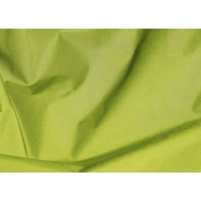 Sitting Point Sitzsack Twist Scuba90 x 70 x 80 cm, Grün, 100 % Polyester/100 % Polyvinylchlorid - Nahaufnahme von strukturiertem, hellgrünem Stoff mit subtilen Falten, der eine weiche Textur und Lichtspiel zeigt.