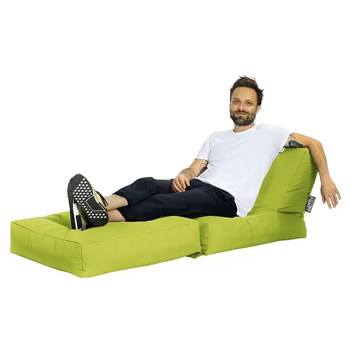 Sitting Point Sitzsack Twist Scuba90 x 70 x 80 cm, Grün, 100 % Polyester/100 % Polyvinylchlorid