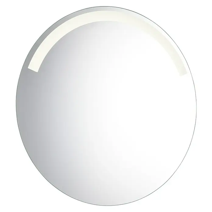 Lichtspiegel Smile - Durchmesser: 60 cm, Leuchtmittel - Elegantes, helles Glas-Dekorationsobjekt. Die runde Form und die sanften Farbverläufe erzeugen einen modernen Look.