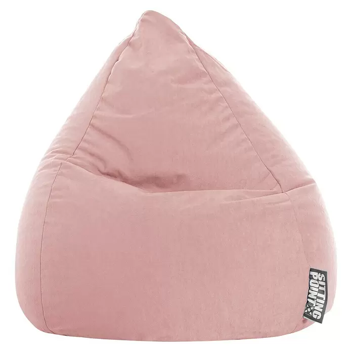Sitting Point Sitzsack Beanbag Easy - L, Altrose, 100 % Polyester - Hellrosafarbener Samt-Sitzsack für entspanntes Sitzen.