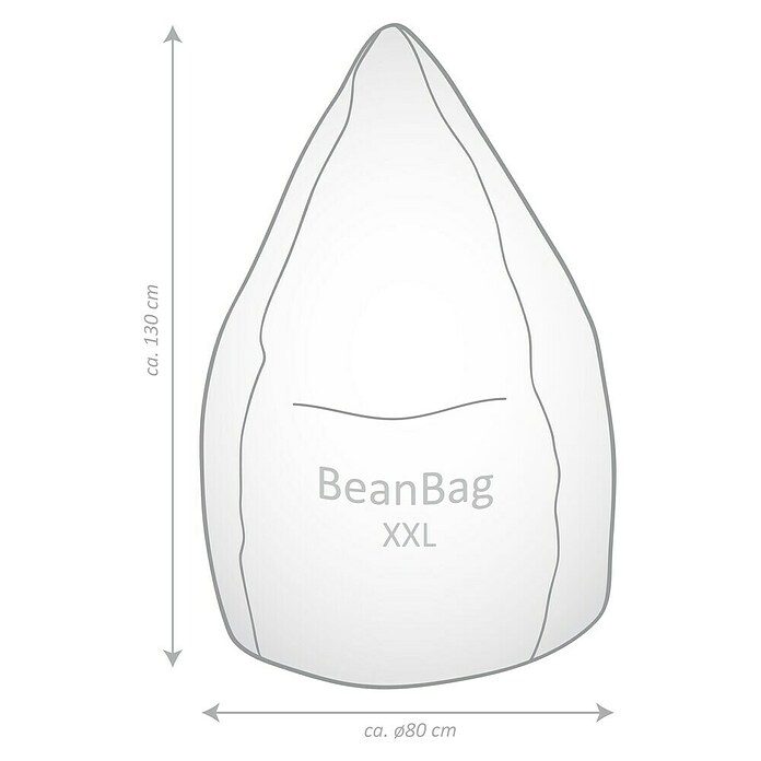 Sitting Point Sitzsack Beanbag Easy (XXL, Dunkelblau, 100 % Polyester) | BAUHAUS