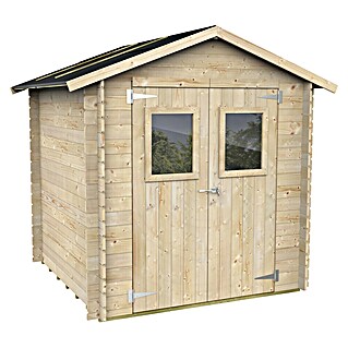 Twig Gerätehaus Firenze (Außenmaß inkl. Dachüberstand (B x T): 232 x 206 cm, Holz, Natur)