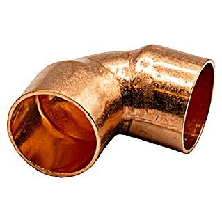 Codo de cobre (Diámetro: 12 mm, Ángulo: 90 °, Tipo de conexión: Hembra - Hembra, 2 ud.)