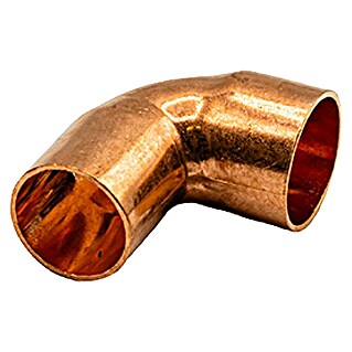 Codo de cobre (Diámetro: 18 mm, Ángulo: 90 °, Tipo de conexión: Macho - Hembra, 4 ud.)