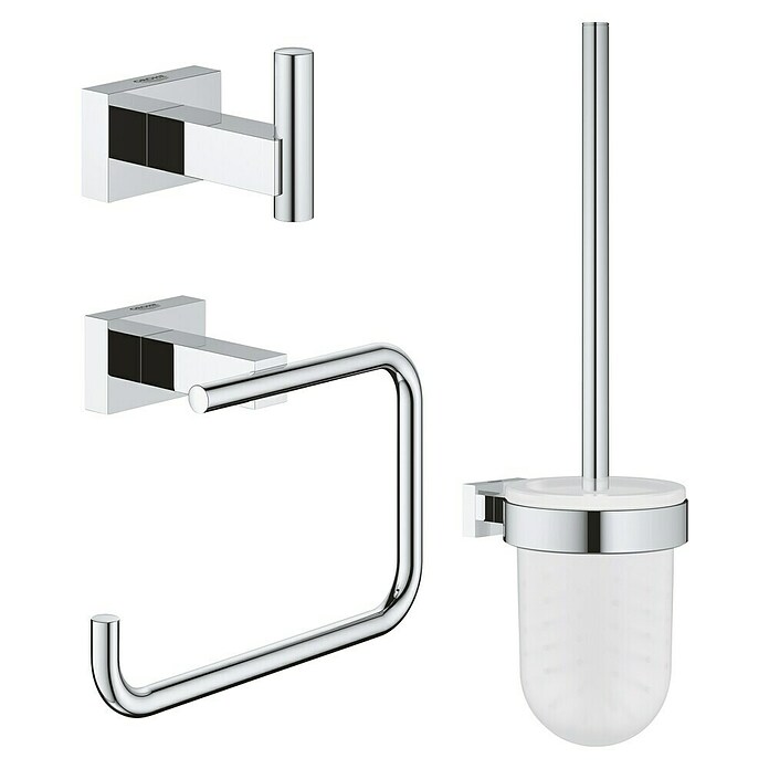 Grohe Essentials Cube WC-Set 3in1 (3-tlg., Chrom, Glänzend)