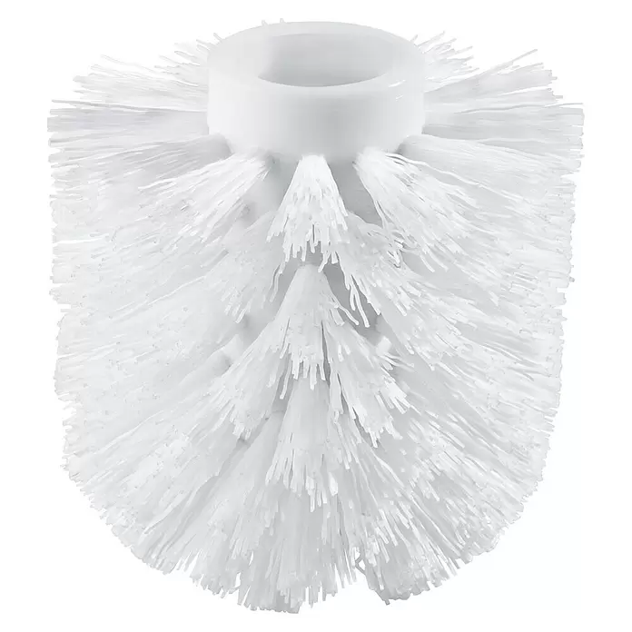 Grohe Essentials Ersatzbürstenkopf - Weiß - Kopf einer weißen Toilettenbürste aus Kunststoff mit Borsten.