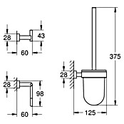 Grohe Essentials Cube WC-Set 3in1 (3-tlg., Chrom, Glänzend)