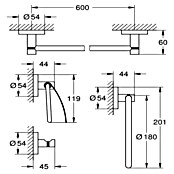 Grohe Essentials Bad-Set 4in1 Variante 2 (4-tlg., Chrom, Glänzend)