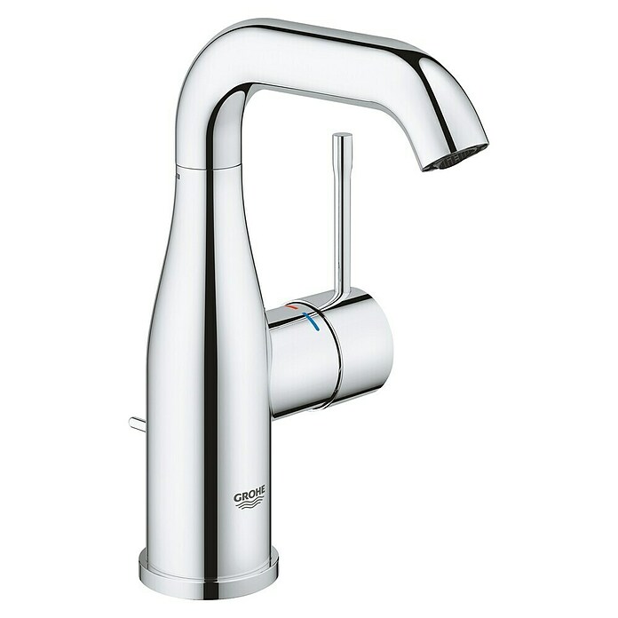 Grohe Essence New Waschtischarmatur M-Size (Mit Zugstange, Chrom, Glänzend)