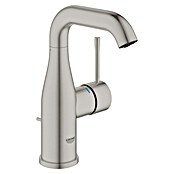 Grohe Essence New Waschtischarmatur M-Size (Mit Zugstange, Supersteel, Glänzend)