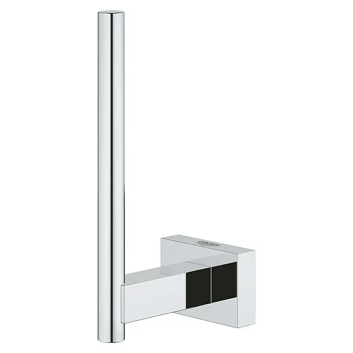 Grohe Essentials Cube Reserve Papierrollenhalter - Chrom, Glänzend - Ein eleganter, verchromter Grohe Toilettenpapierhalter zur stilvollen Badgestaltung. Das moderne Design fügt sich nahtlos ins Badezimmer ein.
