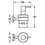 Grohe Essentials Cube Seifenspender (Mit Halterung, Chrom, Glänzend)