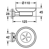 Grohe Essentials Cube Seifenschale (Mit Halterung, Chrom, Glänzend)