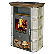 Domofire Kaminofen Weiz I (6 kW, Raumheizvermögen: 150 m³, Material Verkleidung: Keramik, Cremebeige-Tabakbraun) | BAUHAUS