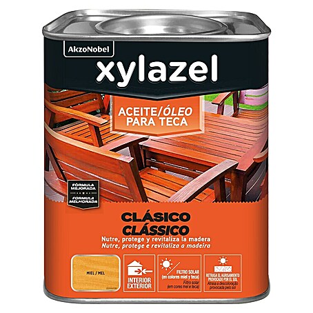 Xylazel Aceite para teca Clásico (750 ml, Miel)