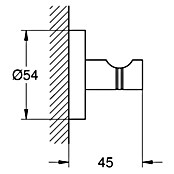 Grohe Essentials Bademantelhaken (Supersteel, Glänzend)