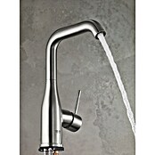 Grohe Essence New Waschtischarmatur L-Size (Mit Zugstange, Supersteel, Glänzend)