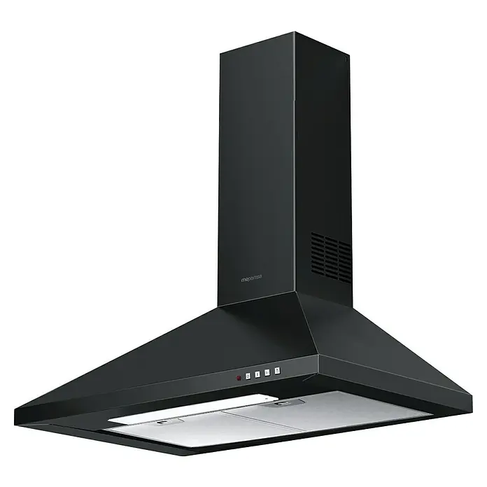 Mepamsa Campana de pared Gavia - Ancho: 59,8 cm, Máx. Potencia del ventilador en modo extracción: 740 m³/h, Negro - Campana extractora negra y elegante, un esencial para la cocina moderna. Este extractor asegura aire limpio mientras cocinas y añade un toque de elegancia.
