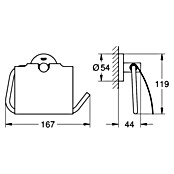 Grohe Essentials Toilettenpapierhalter (Mit Deckel, Supersteel, Glänzend)