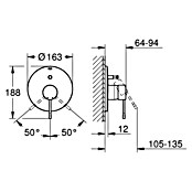 Grohe Essence UP-Badewannenarmatur (Warm Sunset, Glänzend)