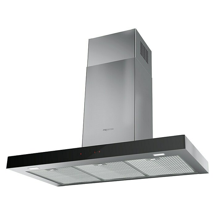Mepamsa Campana de pared Stilo Neo (Ancho: 89,8 cm, Máx. Potencia del ventilador en modo extracción: 710 m³/h, Inox/Negro) | BAUHAUS