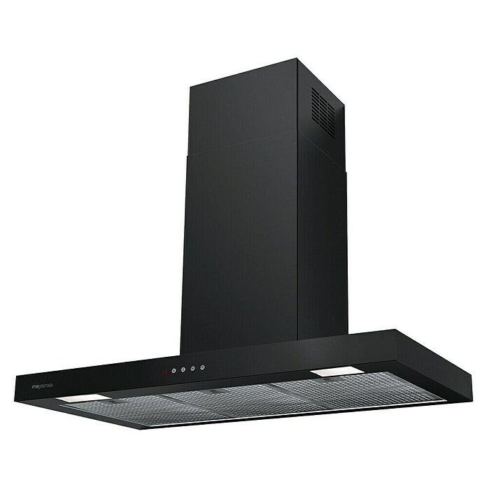Mepamsa Campana de pared Stilo Neo (Ancho: 89,8 cm, Máx. Potencia del ventilador en modo extracción: 710 m³/h, Negro mate) | BAUHAUS