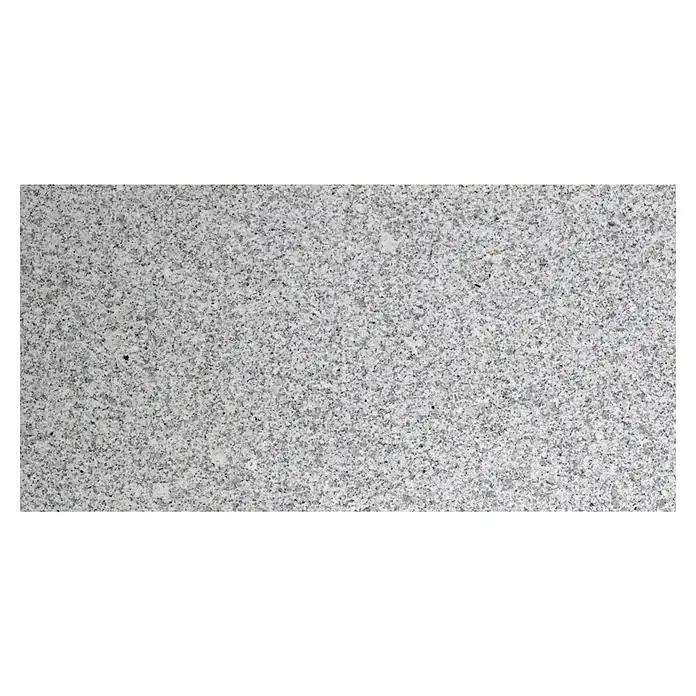 Natursteinfliese Bianco Cordo 2.0 - 30,5 x 61 cm, Grau, Matt - Graue Granitoberfläche mit einer feinen, gleichmäßigen Struktur, ideal für Arbeitsplatten und Bodenbeläge.