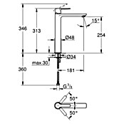 Grohe Lineare Waschtischarmatur XL-Size (Chrom, Glänzend) | BAUHAUS