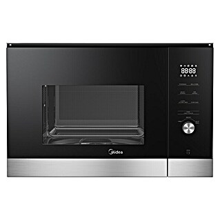Midea Microondas empotrado MBMTG925E-X (Potencia máx.: 1.200 W, 25 l, Negro/Inox)