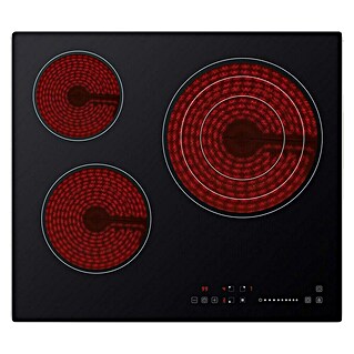 Midea Placa de cocción MCHT572B (L x An: 52 x 59 cm, Número de fogones estándar: 3 ud.)