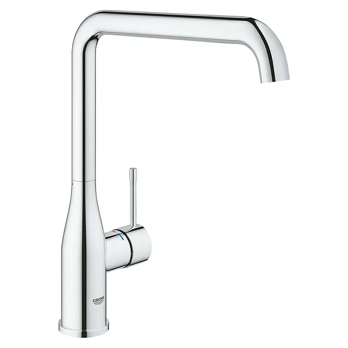 Grohe Essence Spültischarmatur - U-Auslauf, Chrom, Glänzend - Glänzender Grohe Küchenarmatur mit hohem Auslauf und Einhebelmischer für stilvolle Küchen.