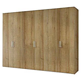 Express Möbel Drehtürschrank Brooklyn (L x B x H: 58 x 300 x 216 cm, Riviera Eiche, Ohne Spiegel)