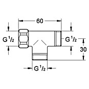 Grohe T-Stück Universal (Passend für: Wannen- und Brausearmaturen, Gewinde: ½″) | BAUHAUS