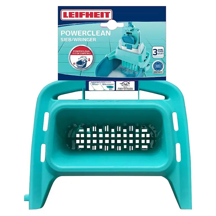 Leifheit Power Clean Auswringpresse Auspresssieb M - Mintgrün/Blau, Kunststoff - Der Leifheit Powerclean Sieb/Wringer ist ein Reinigungsgerät mit einem integrierten Sieb für einfaches Auswringen des Mops.