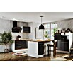 Respekta Cocina de isla Gabriel (Ancho: 290 cm, Gris, Con campana inclinada, Con electrodomésticos) | BAUHAUS
