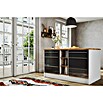 Respekta Cocina de isla Gabriel (Ancho: 290 cm, Gris, Con campana inclinada, Con electrodomésticos) | BAUHAUS