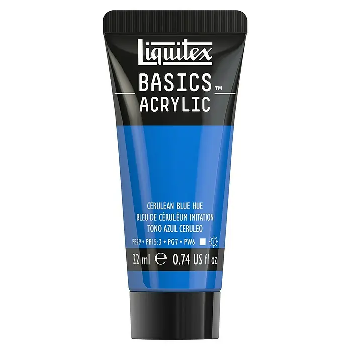 Liquitex Basics Acrylfarbe - Coelinblau, 22 ml - Liquitex Basics Acrylfarbe in der Farbe Cerulean Blue Hue. Ideal für Künstler und Hobbyanwender.