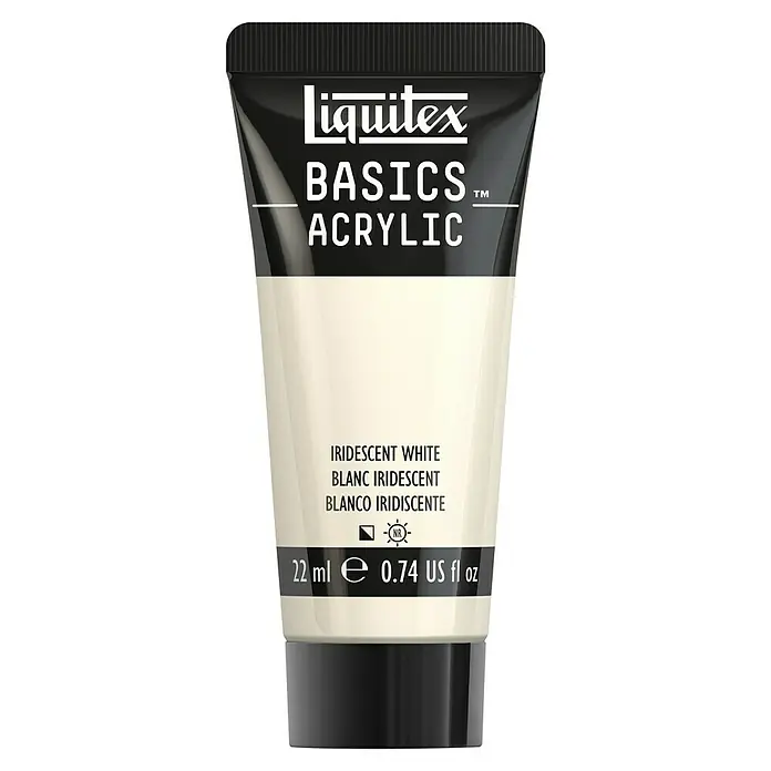 Liquitex Basics Acrylfarbe - Irisierendes Weiß, 22 ml - Liquitex Basics Acrylfarbe in der Farbe Schimmerndes Weiß. Die Tube enthält 22 ml Farbe für kreative Projekte.
