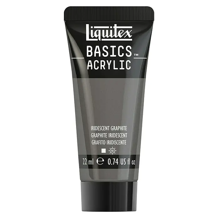 Liquitex Basics Acrylfarbe - Irisierendes Graphit, 22 ml - Liquitex Basics Acrylic Farbe in der Farbe "Iridescent Graphite", 22 ml Tube für Künstler und Hobbybastler.