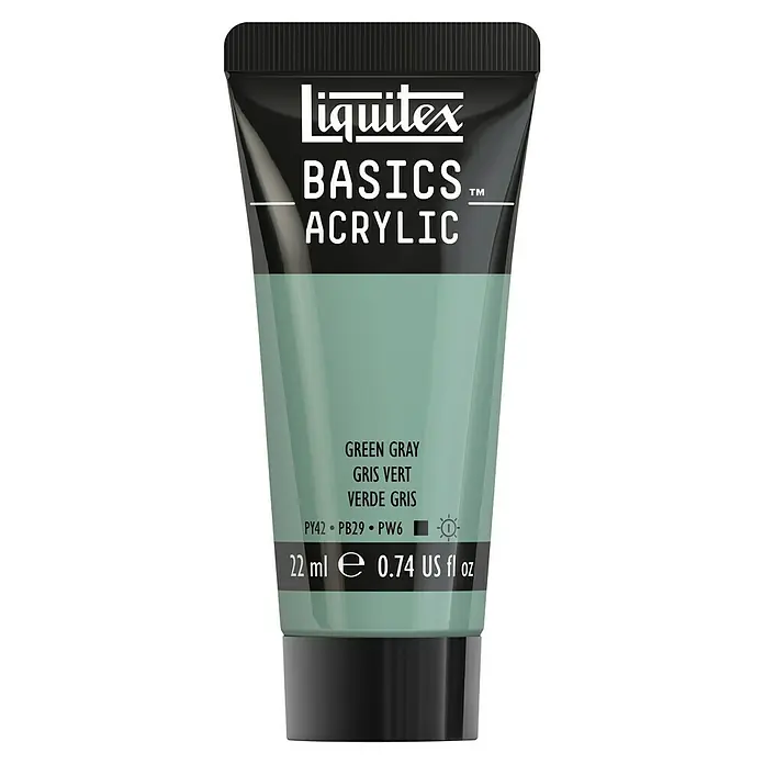 Liquitex Basics Acrylfarbe - Graugrün, 22 ml - Liquitex Basics Acrylfarbe in Grün Grau, 22ml Tube für Künstler und Hobbyanwender.