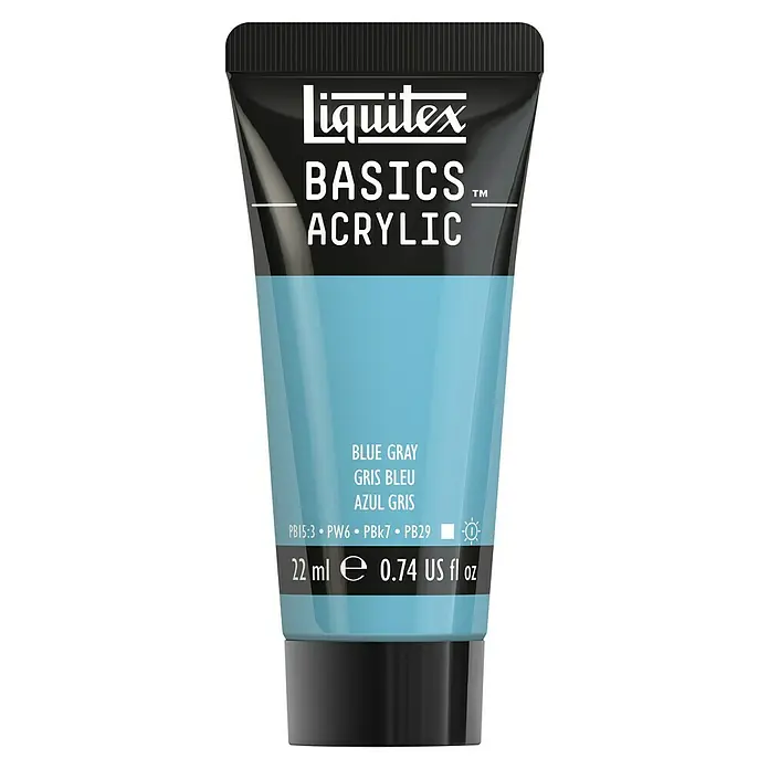 Liquitex Basics Acrylfarbe - Blaugrau, 22 ml - Eine Tube Liquitex Basics Acrylfarbe in der Farbe Blue Gray, ideal für Künstler und Hobbybastler.