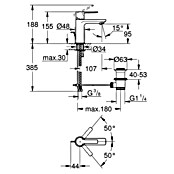 Grohe Lineare Waschtischarmatur XS-Size (Mit Zugstange, Chrom, Glänzend) | BAUHAUS