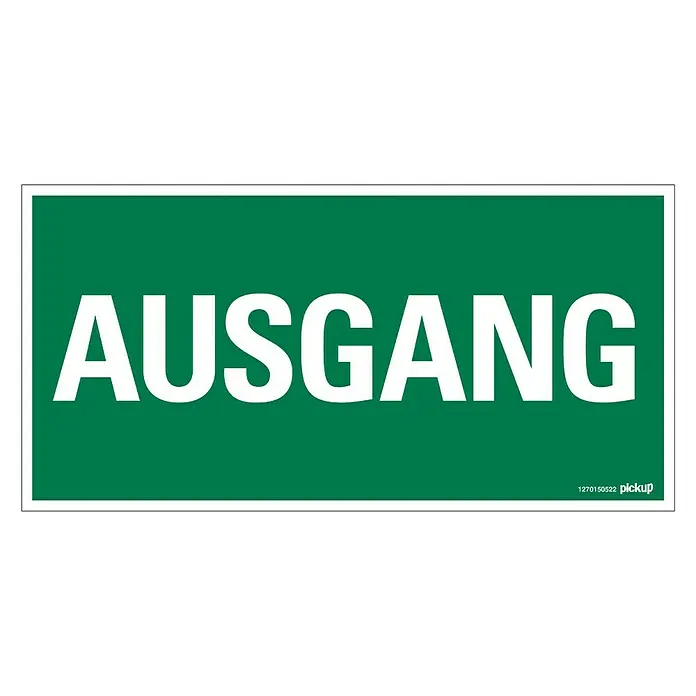Pickup Fluchtwegschild
