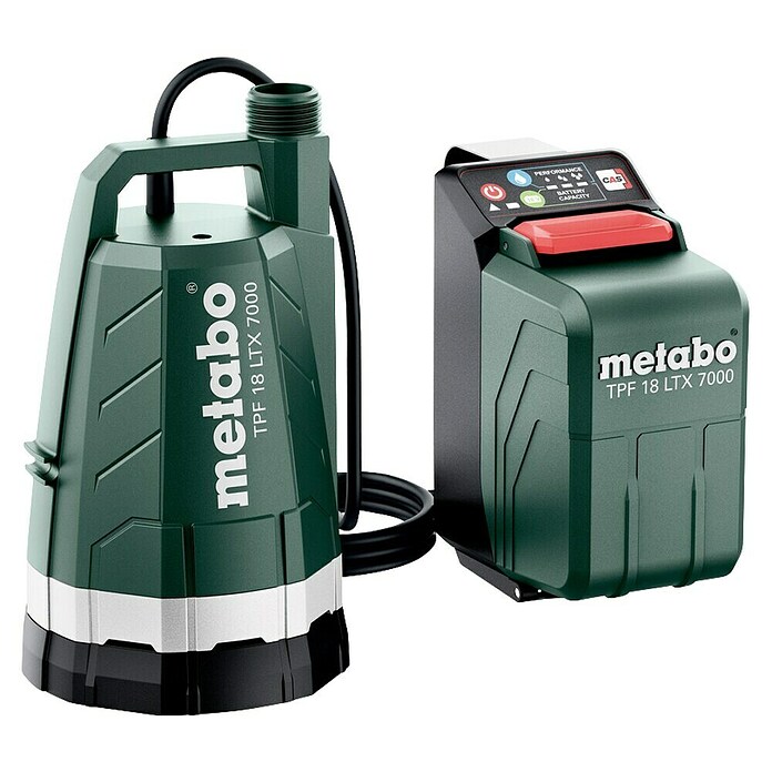 Metabo CAS 18V Bomba sumergible TPF 18 LTX 7000 (Capacidad de bombeo máx.: 7.000 l/h) | BAUHAUS
