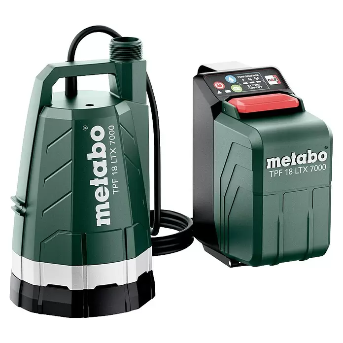 Metabo CAS 18V Tauchpumpe TPF 18 LTX 7000Max. Fördermenge: 7.000 l/h Diagonal View
