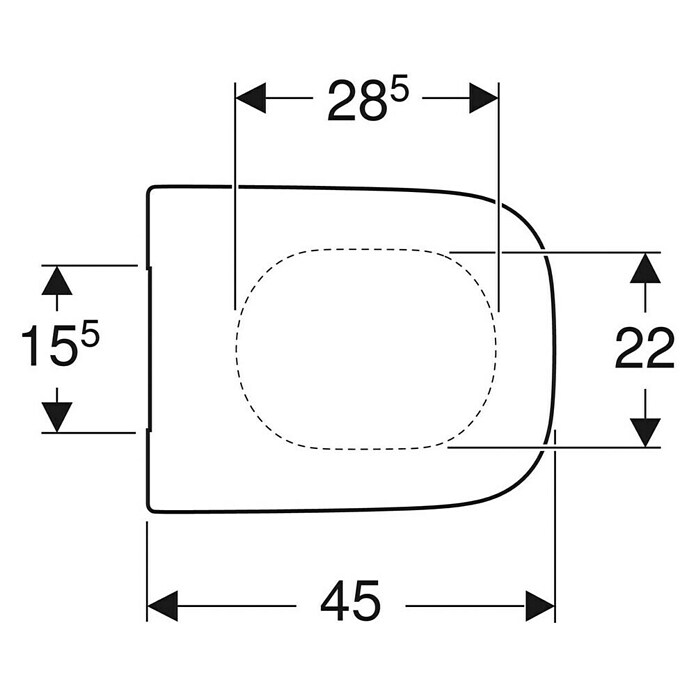 Geberit Renova Plan WC-Sitz (Duroplast, Weiß, Mit Absenkautomatik, Nicht abnehmbar) | BAUHAUS