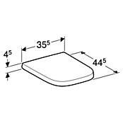 Geberit Renova Plan WC-Sitz (Duroplast, Weiß, Mit Absenkautomatik, Nicht abnehmbar) | BAUHAUS